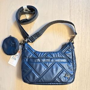 Lug Navy Quilted Shoulder Bag